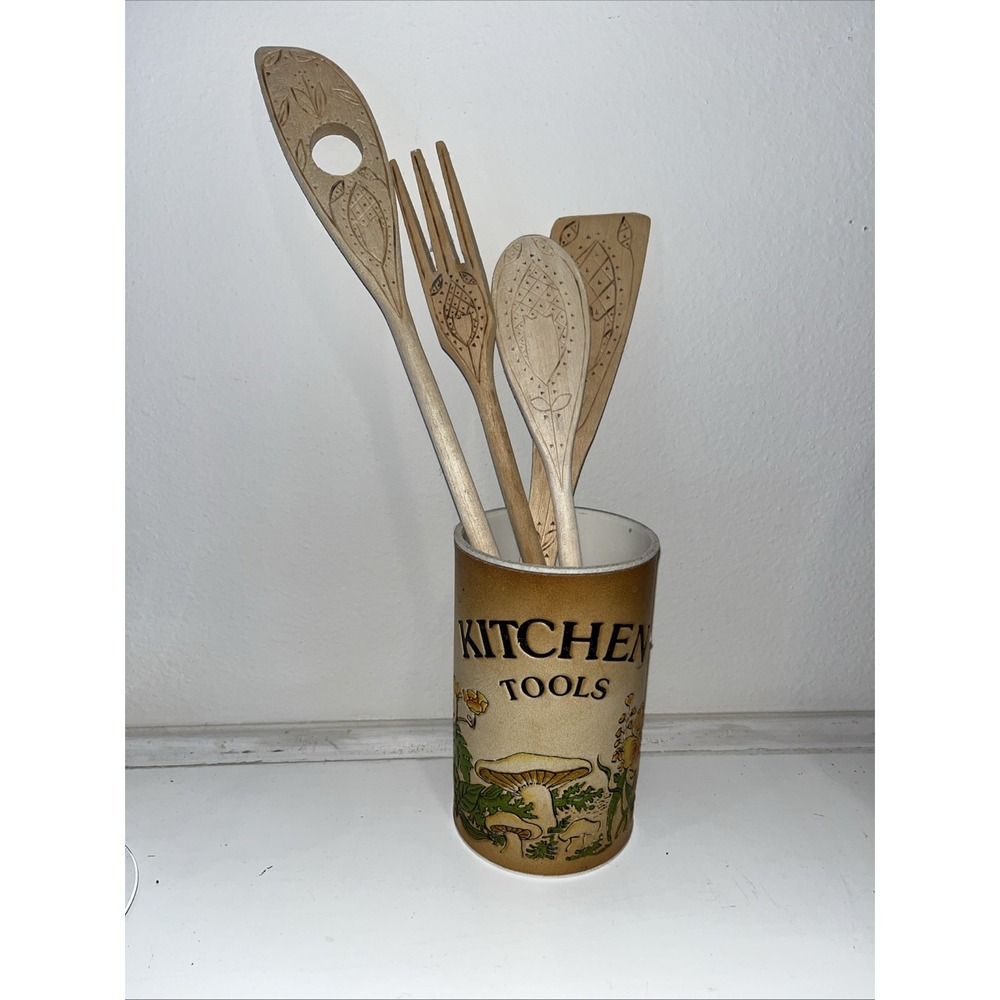 Wooden Utensil Set for Cooking Natural Wooden Cooking Utensils Lipca Holder